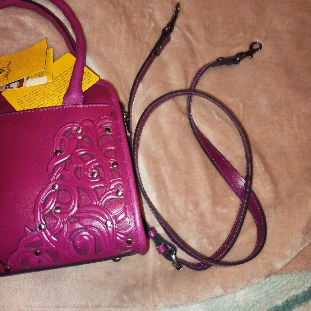 Patricia Nash Rare Fillagree Studded Satchel Bag - Picture 9 of 9